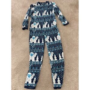 Holiday Adult One Piece Sleepwear Abominable Snowman Size Medium